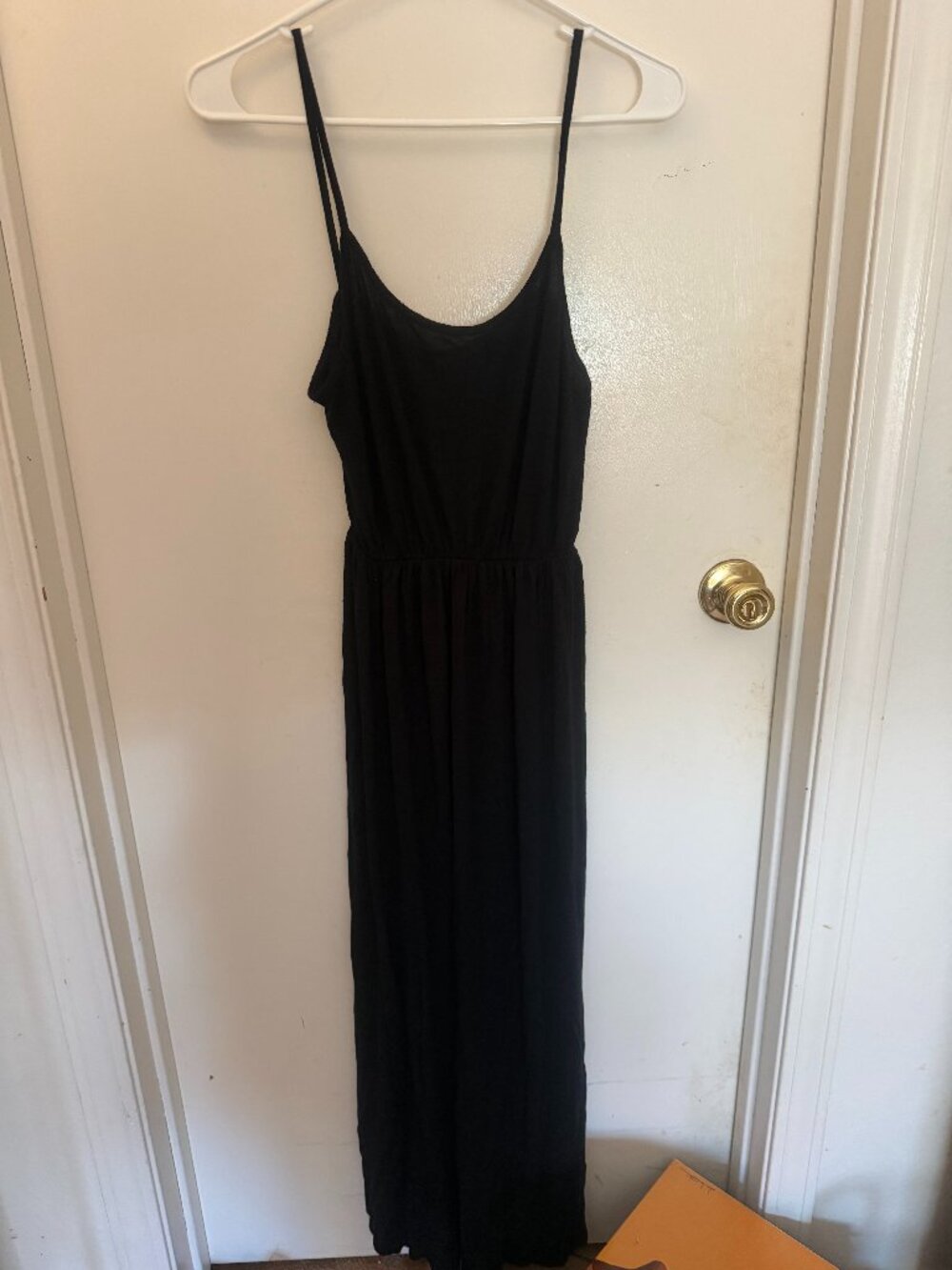 Divided Black Spaghetti Stray Maxi Dress W S